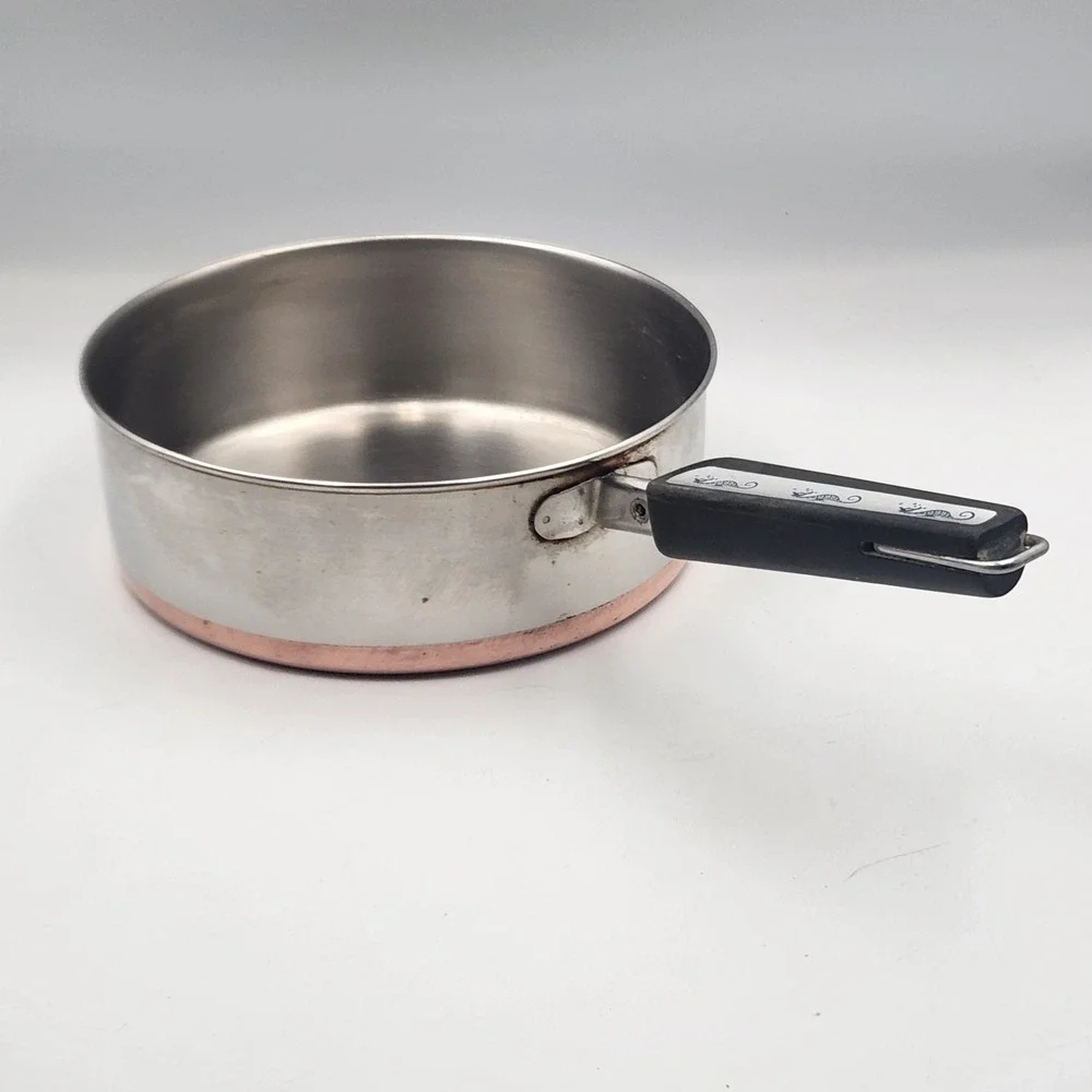 Revere Ware Neptune Sea Horse Saucepan 7.75 In Copper Bottom Clad Stainless Pan